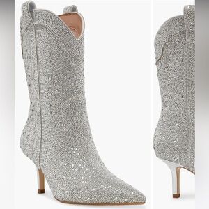 Steve Madden Leigha Rhinestone Western Boots